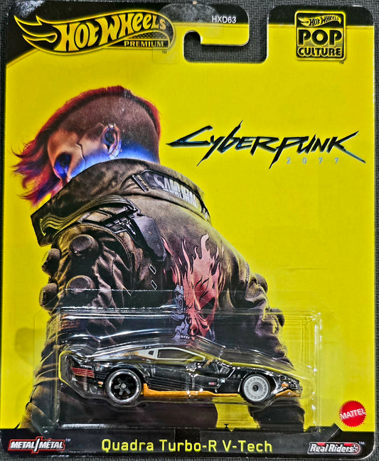 Hot wheels Premium Cyberpunk 2077 Quadra Turbo-r V-tech Pop Culture Real Riders