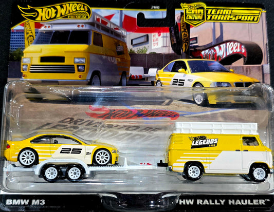 2025 Hot Wheels Car Culture Team Transport Legends Tour BMW M3 & Rally Hauler