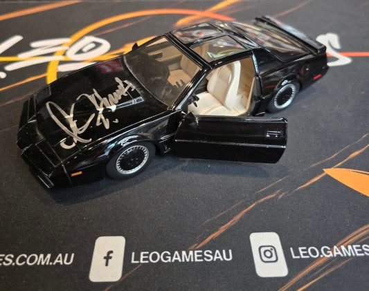 David Hasselhoff Autographed K.I.I.T Knight Rider Jada model car
