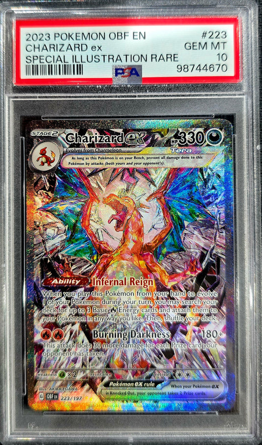 2023 POKEMON OBF EN-OBSIDIAN FLAMES SPECIAL ILLUSTRATION RARE CHARIZARD EX PSA 10