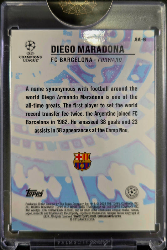 2023-24 Topps Merlin Alchemy Diego Maradona Orange /25