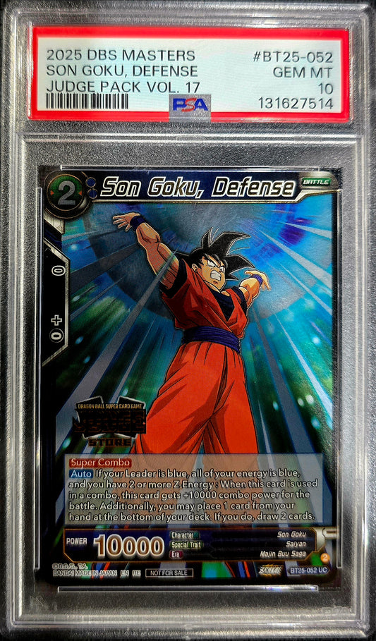 2025 DBS Masters Son Goku, Defence Judge pack PSA 10