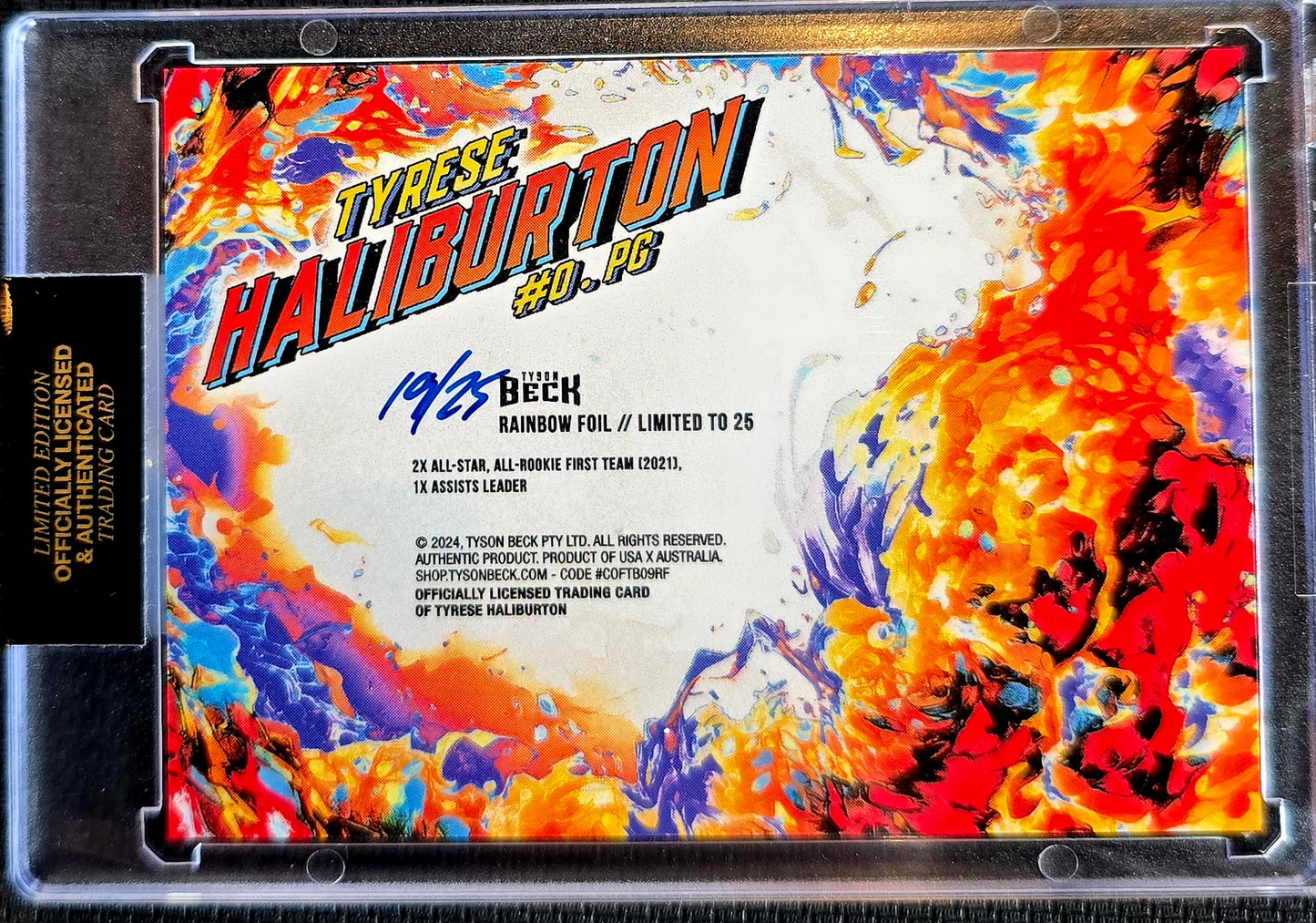 2024 Tyson Beck x Tyrese Haliburton Rainbow Foil /25