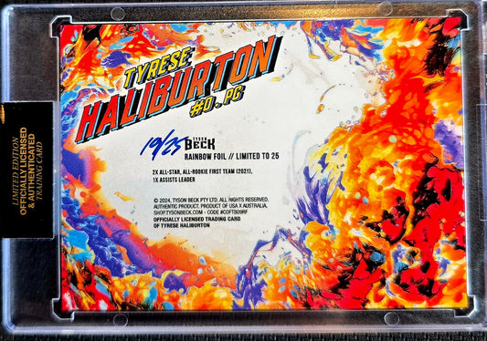 2024 Tyson Beck x Tyrese Haliburton Rainbow Foil /25