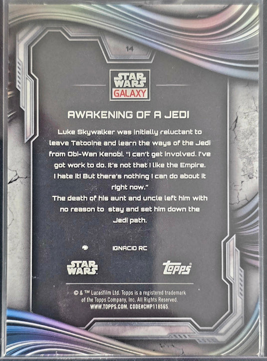 2025 Topps Chrome Star Wars Galaxy #14 Awakening of A Jedi