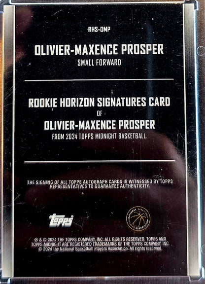 2023-24 Topps Midnight - Rookie Horizon Signatures Olivier-Maxence Prosper Auto