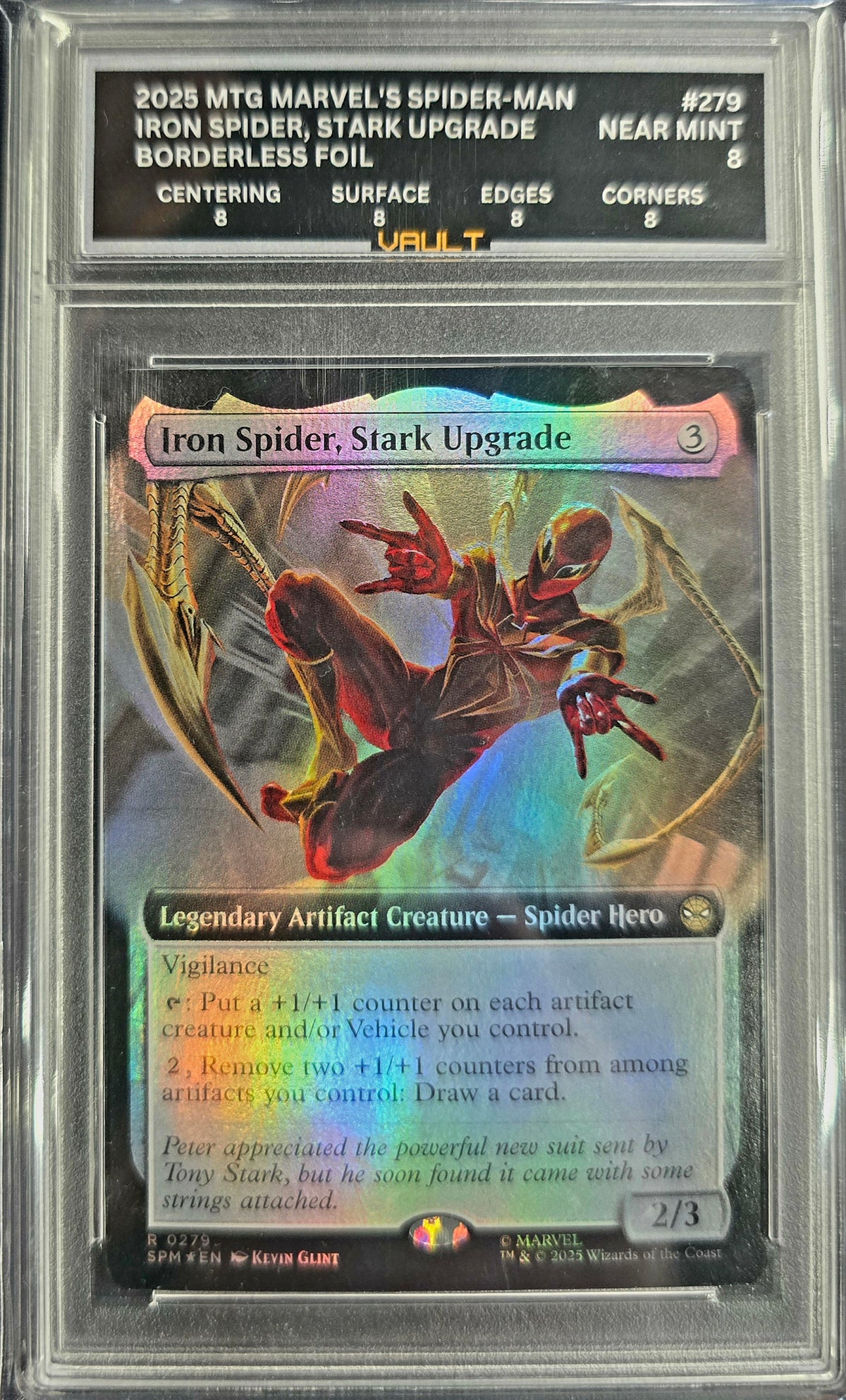 2025 MTG Marvel's Spider-man Iron Spider, Stark Upgrade Borderless Foil #279 VAULT 8