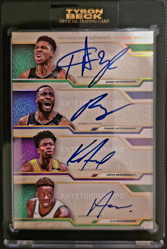 ANTETOKOUNMPO BROTHERS X TYSON BECK - QUAD AUTOGRAPH - LIMITED TO 25