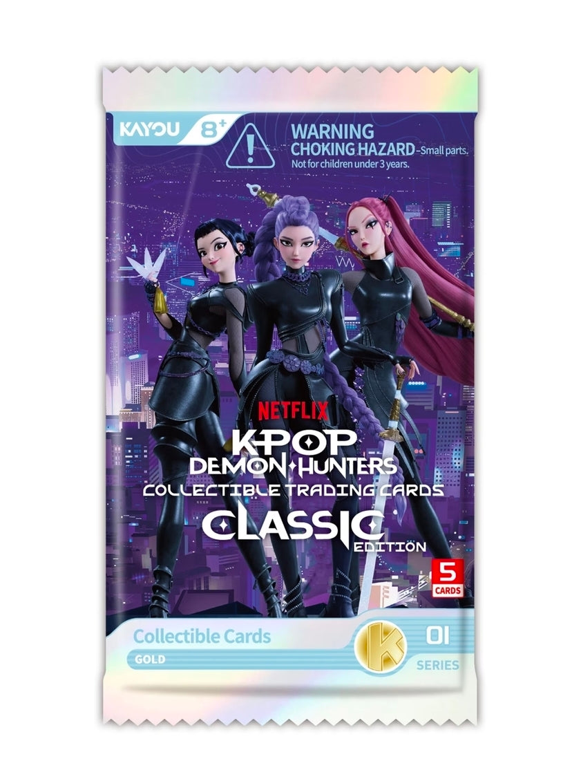 KPop Demon Hunters Collectible Trading Card Classic Edition 01 Gold Series Booster Pack