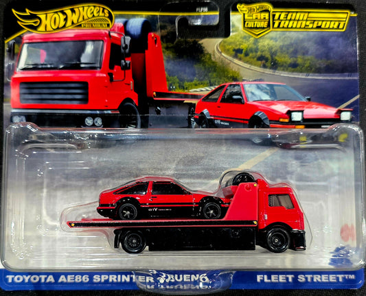 Hot Wheels Team Transport Toyota AE86 Sprinter Trueno Fleet Street 2025