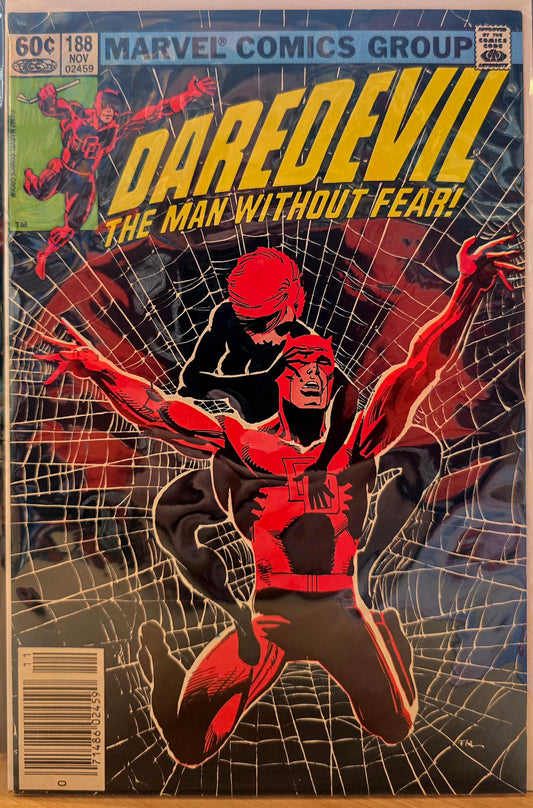 Daredevil #188 1882 'Black Widow' Marvel 1982 Newsstand
