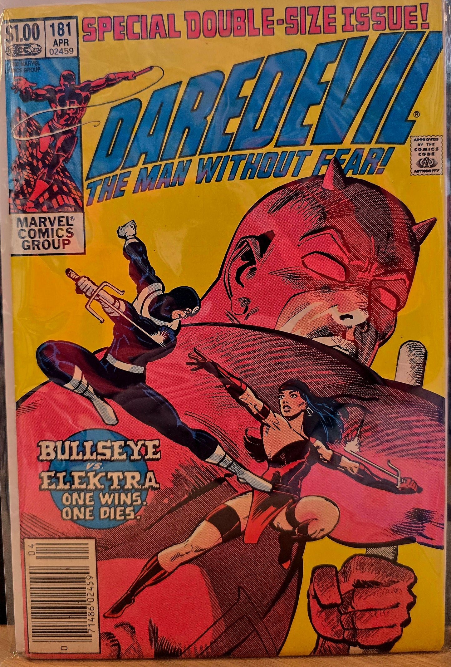 Daredevil #181 BULLSEYE VS. ELEKTRA 1982 Newsstand Marvel Comics
