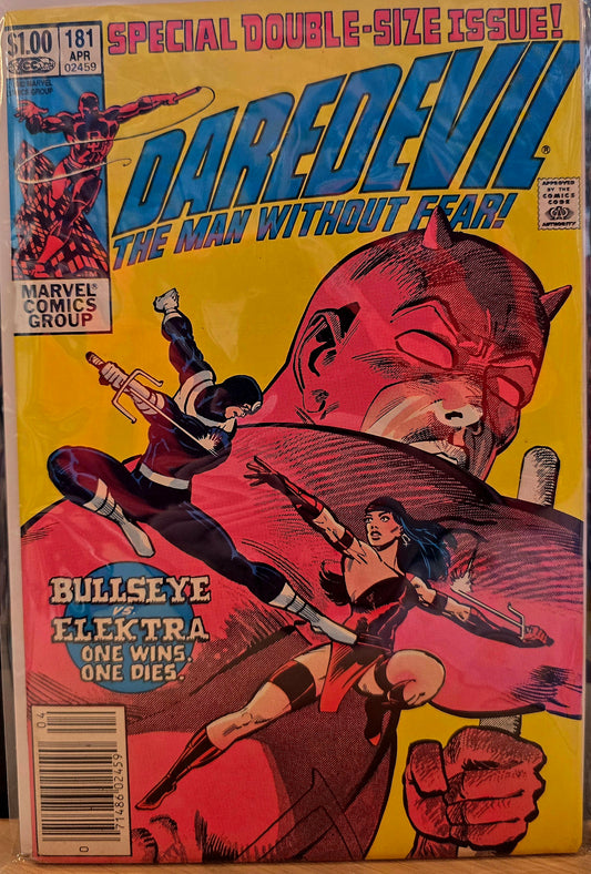 Daredevil #181 BULLSEYE VS. ELEKTRA 1982 Newsstand Marvel Comics