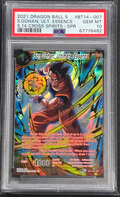 2021 DBS Son Gohan Ultimate Essence BT14-007 SPR PSA 10
