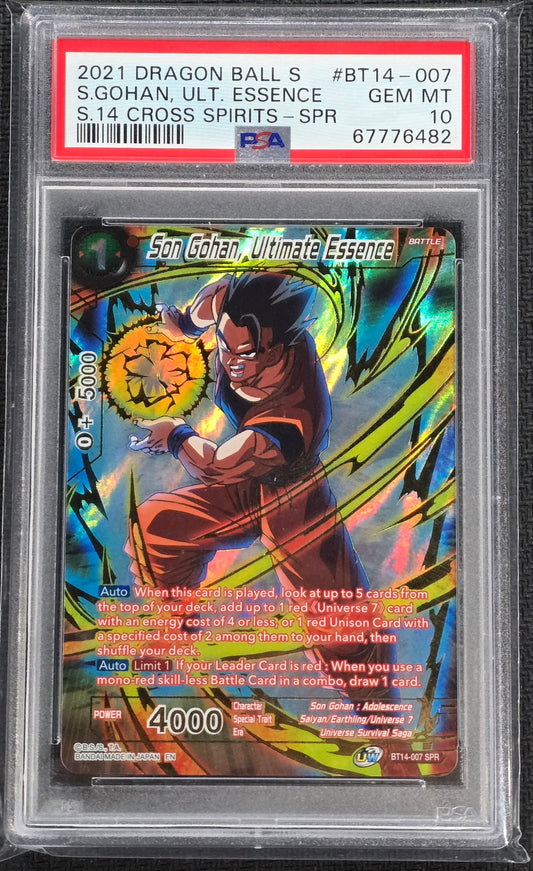 2021 DBS Son Gohan Ultimate Essence BT14-007 SPR PSA 10