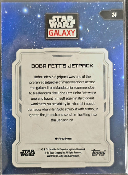 2024 topps chrome star wars boba fett Glitter refractor #24