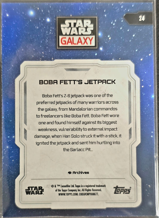 2024 topps chrome star wars boba fett Glitter refractor #24