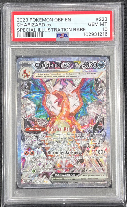 2023 Pokemon Charizard EX Obsidian Flames 223/197 SIR PSA 10