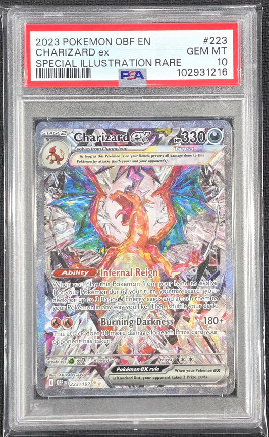 2023 Pokemon Charizard EX Obsidian Flames 223/197 SIR PSA 10