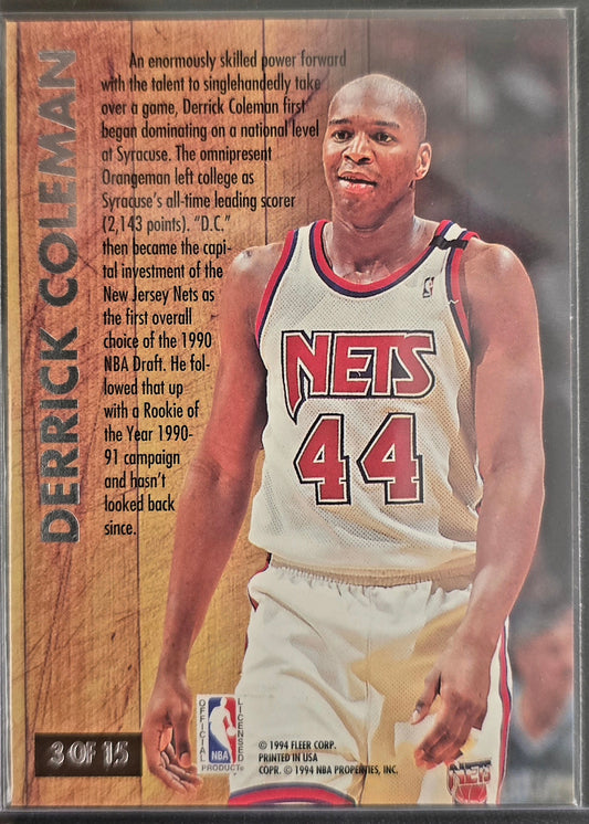 1993-94 Fleer Ultra Nicknames Derick Coleman D.C.