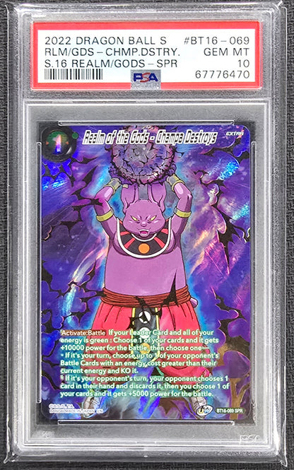2022 DBS Realm Of Gods - Champa Destroys BT16-069 SPR PSA 10